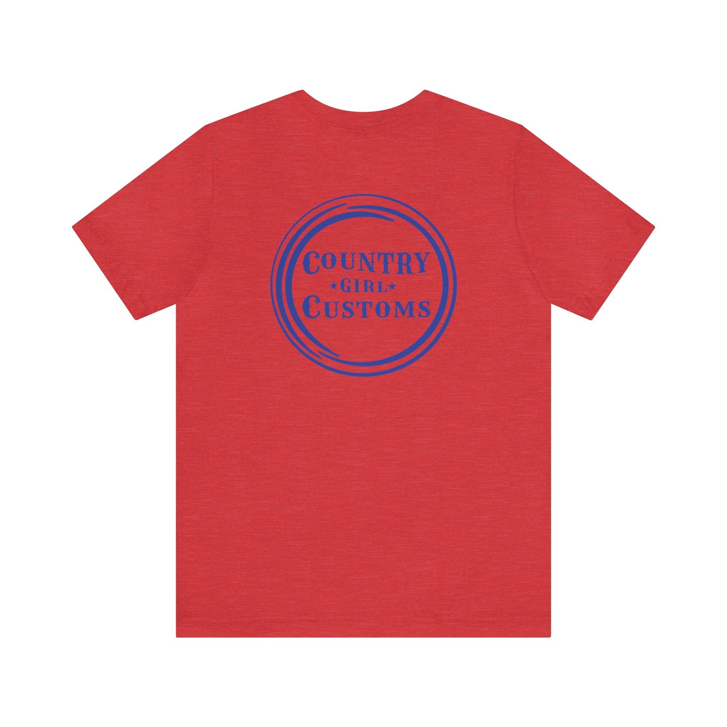 Country Girl Customs T-shirt with Mamma Cow outline