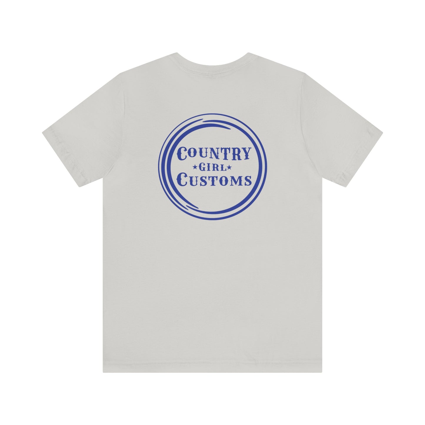 Country Girl Customs T-shirt with Mamma Cow outline