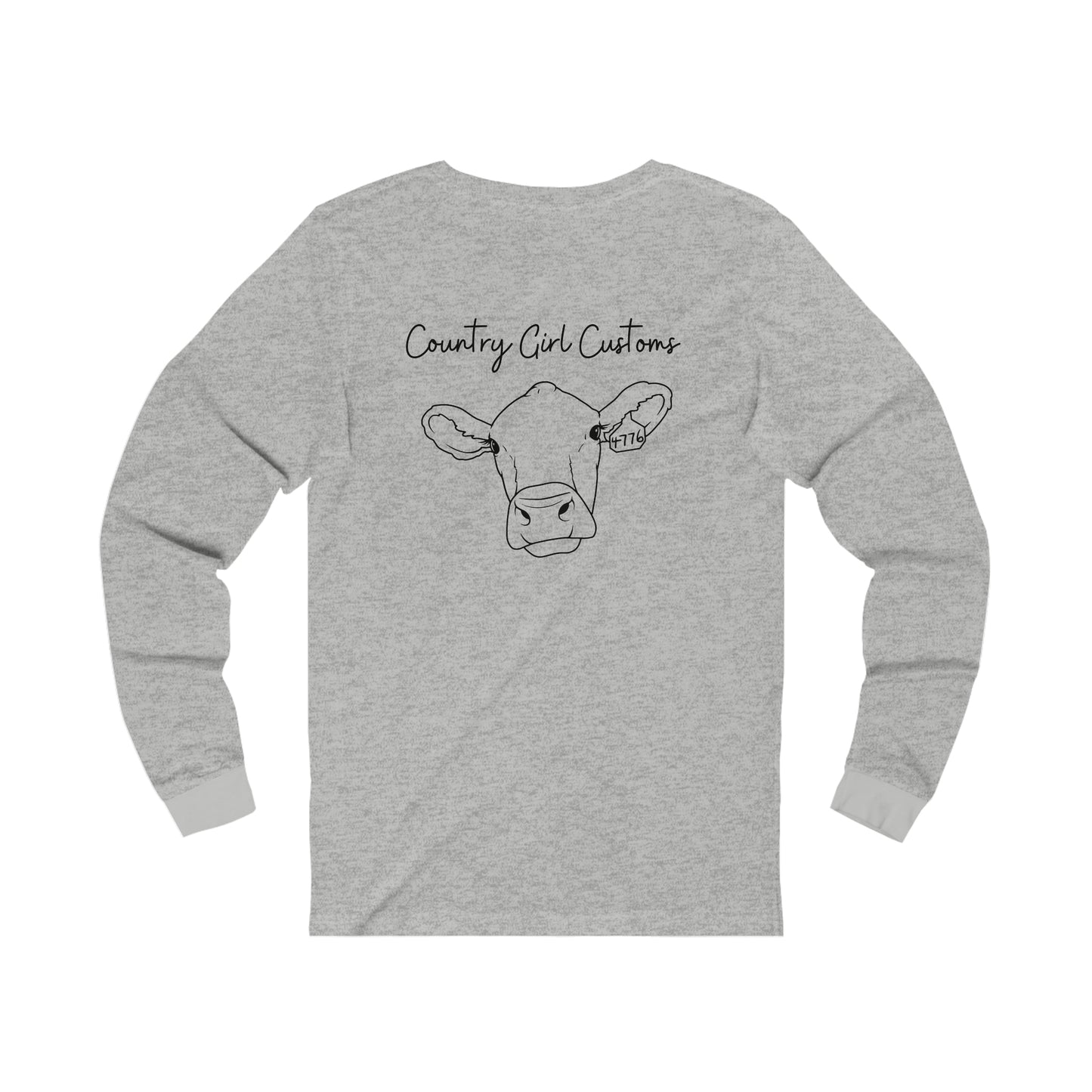 Mamma Cow Country Girl Customs Unisex Jersey Long Sleeve Tee