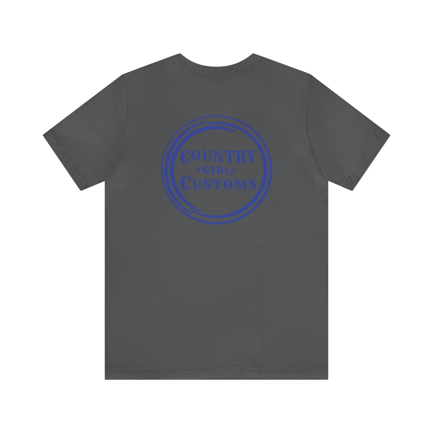 Country Girl Customs T-shirt with Mamma Cow outline