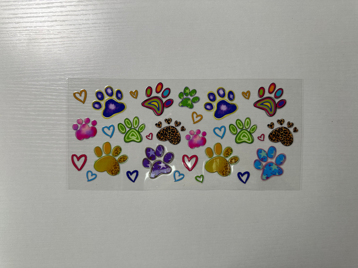 #159 - dog paws multicolor