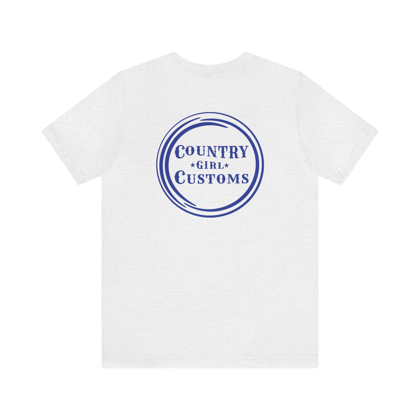 Country Girl Customs T-shirt with Mamma Cow outline