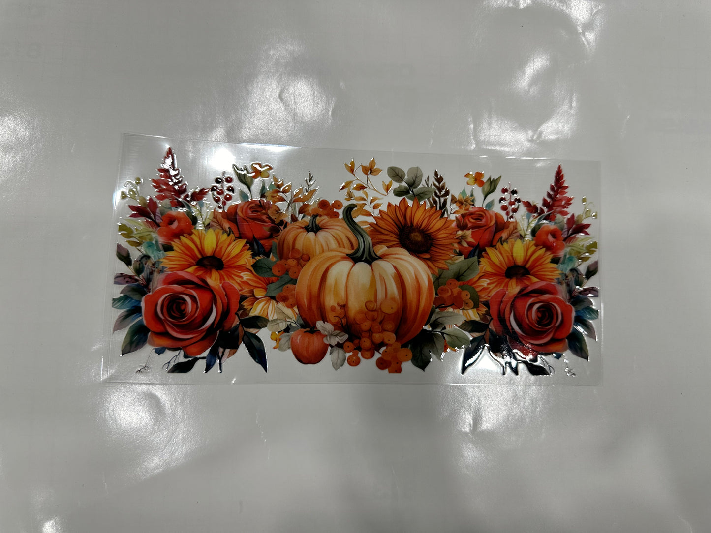 #268 - pumpkin and flowers