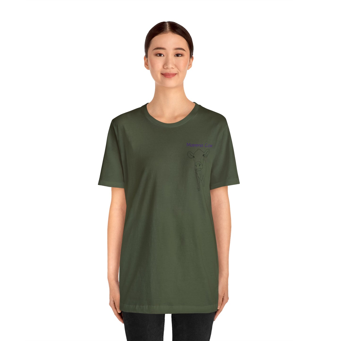 Country Girl Customs T-shirt with Mamma Cow outline