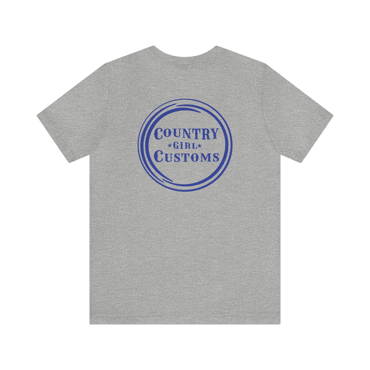 Country Girl Customs T-shirt with Mamma Cow outline