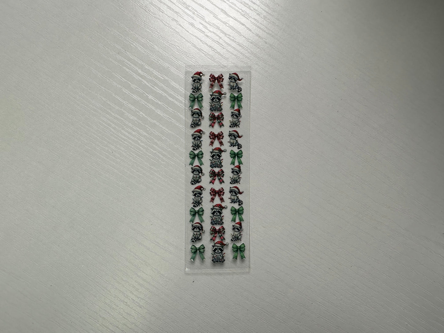 P24 christmas racoons pen decal
