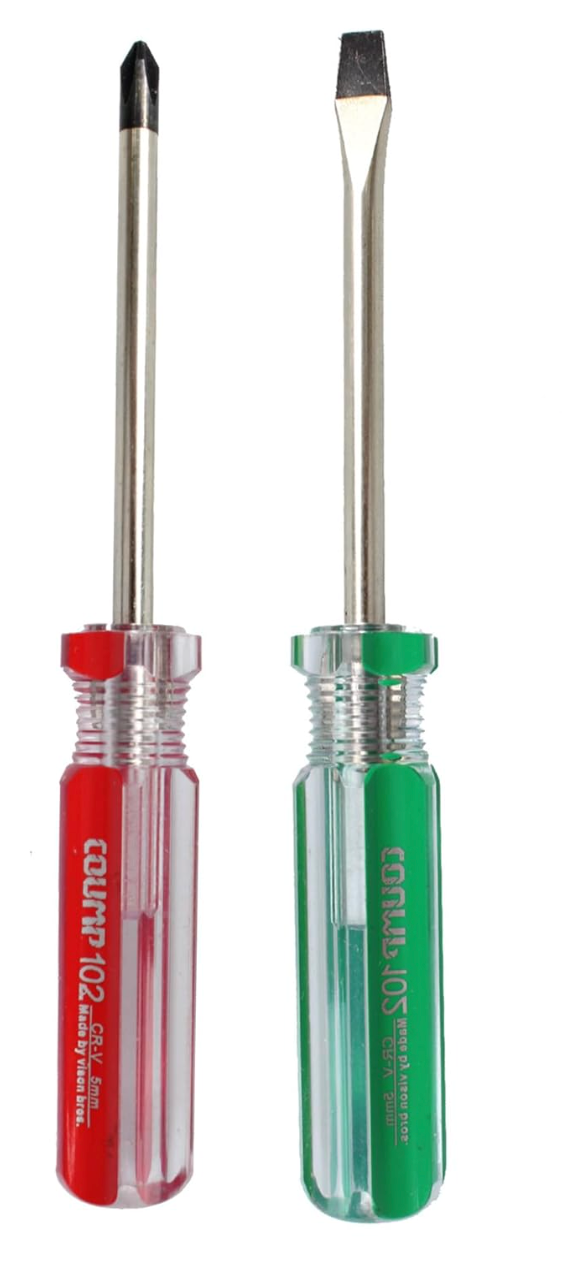glitter screw driver 2 piece set - 3"