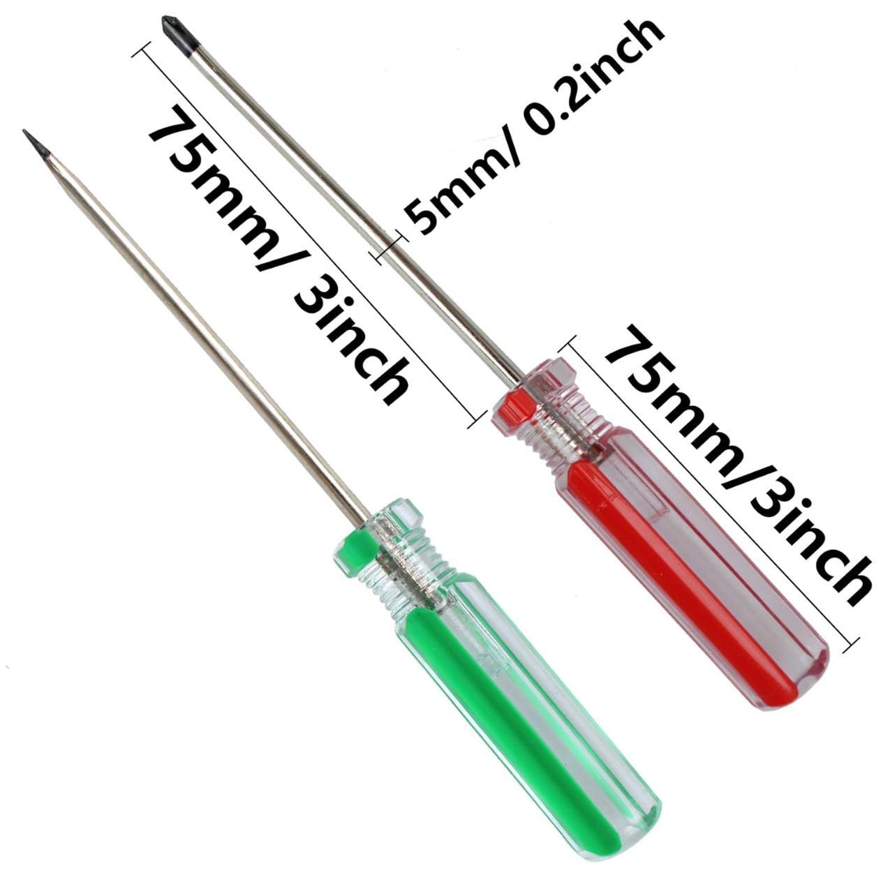glitter screw driver 2 piece set - 3"