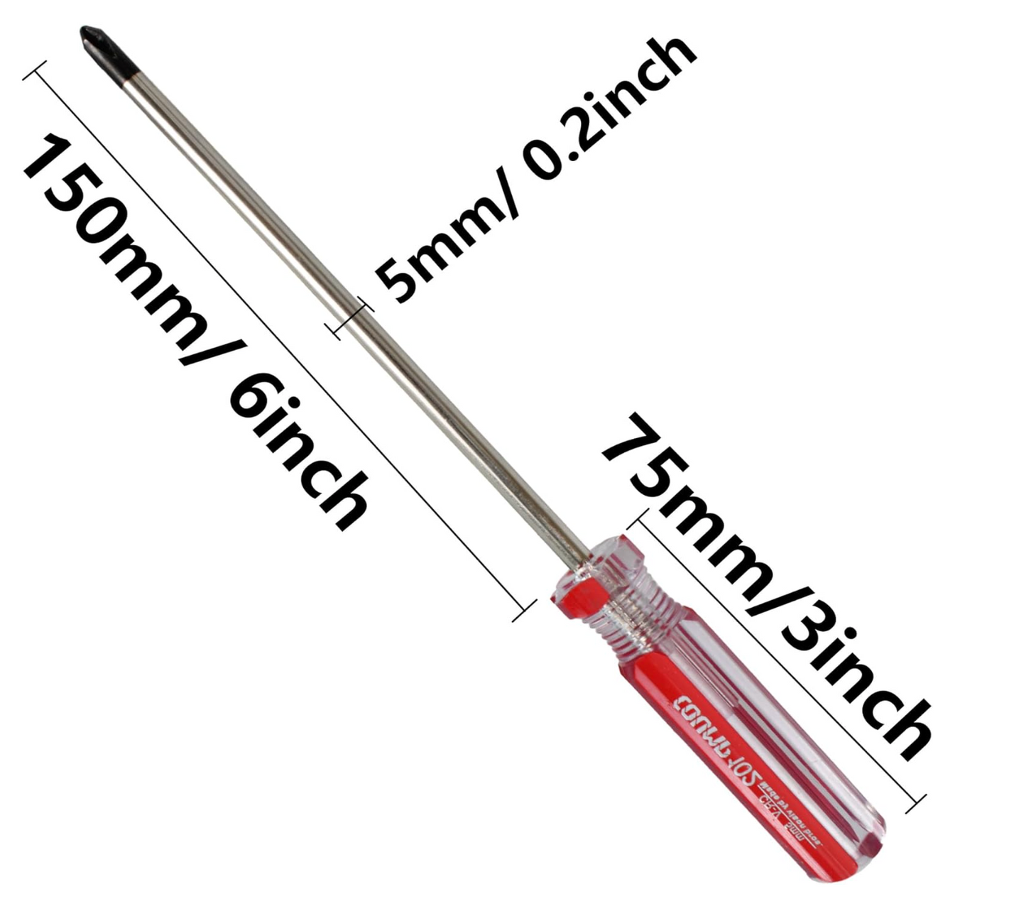 glitter screw driver 2 piece set - 6"