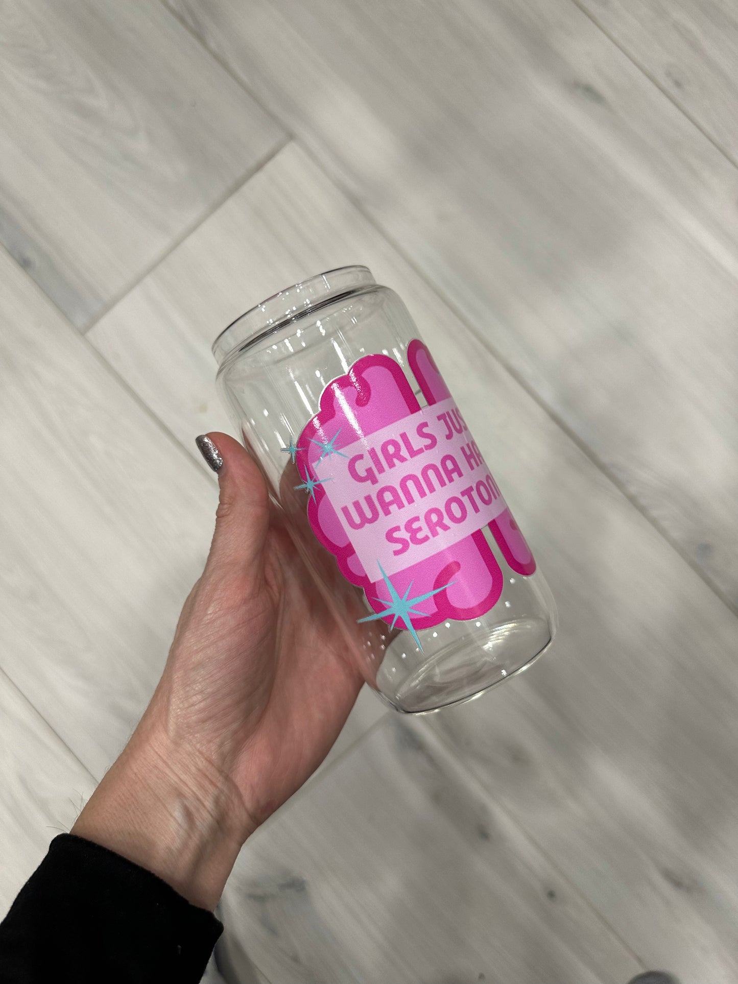 pre-made girls just wanna have serotonin cup