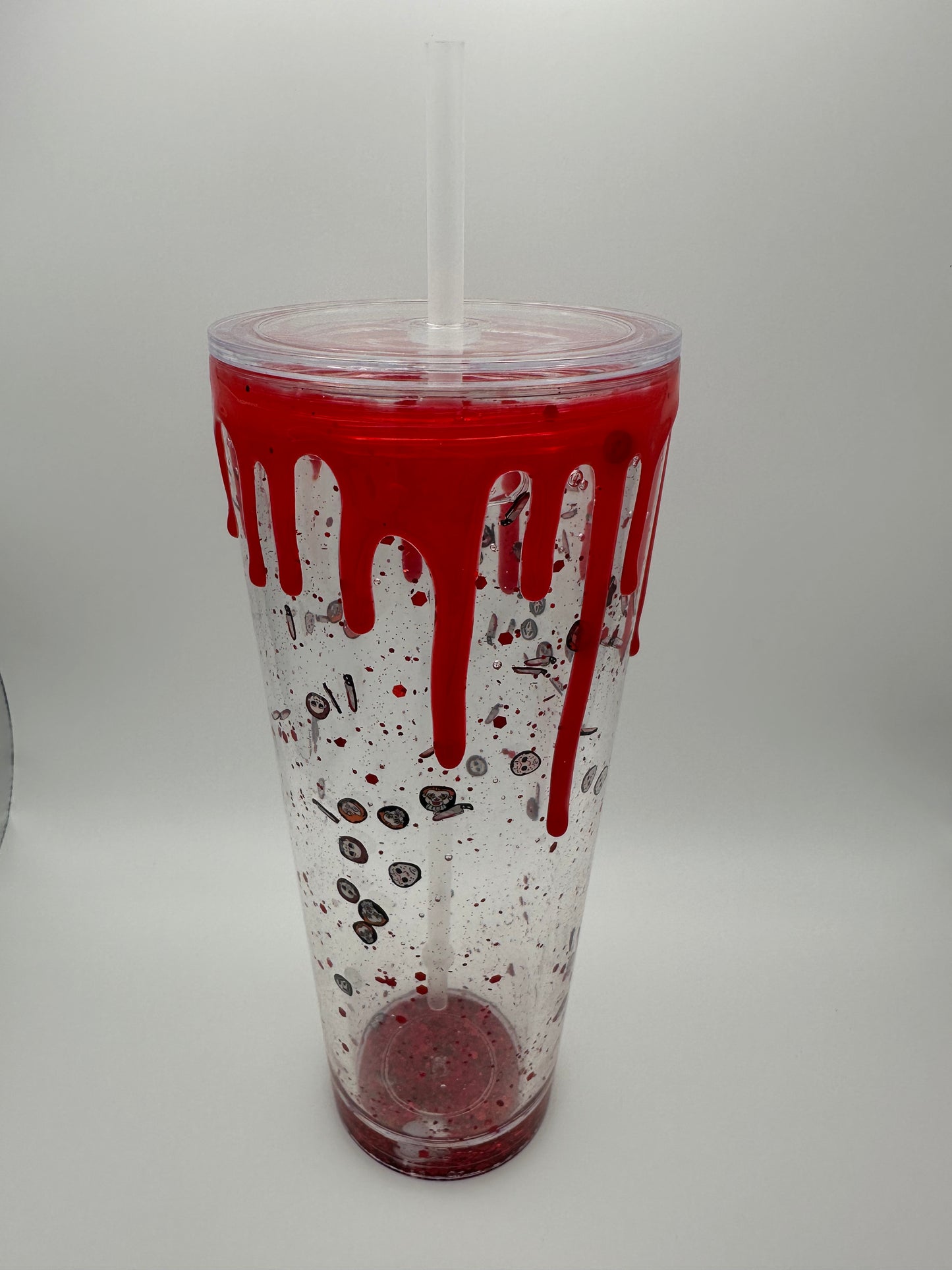 24 oz Halloween Drip Snow Globe Cup - Plastic