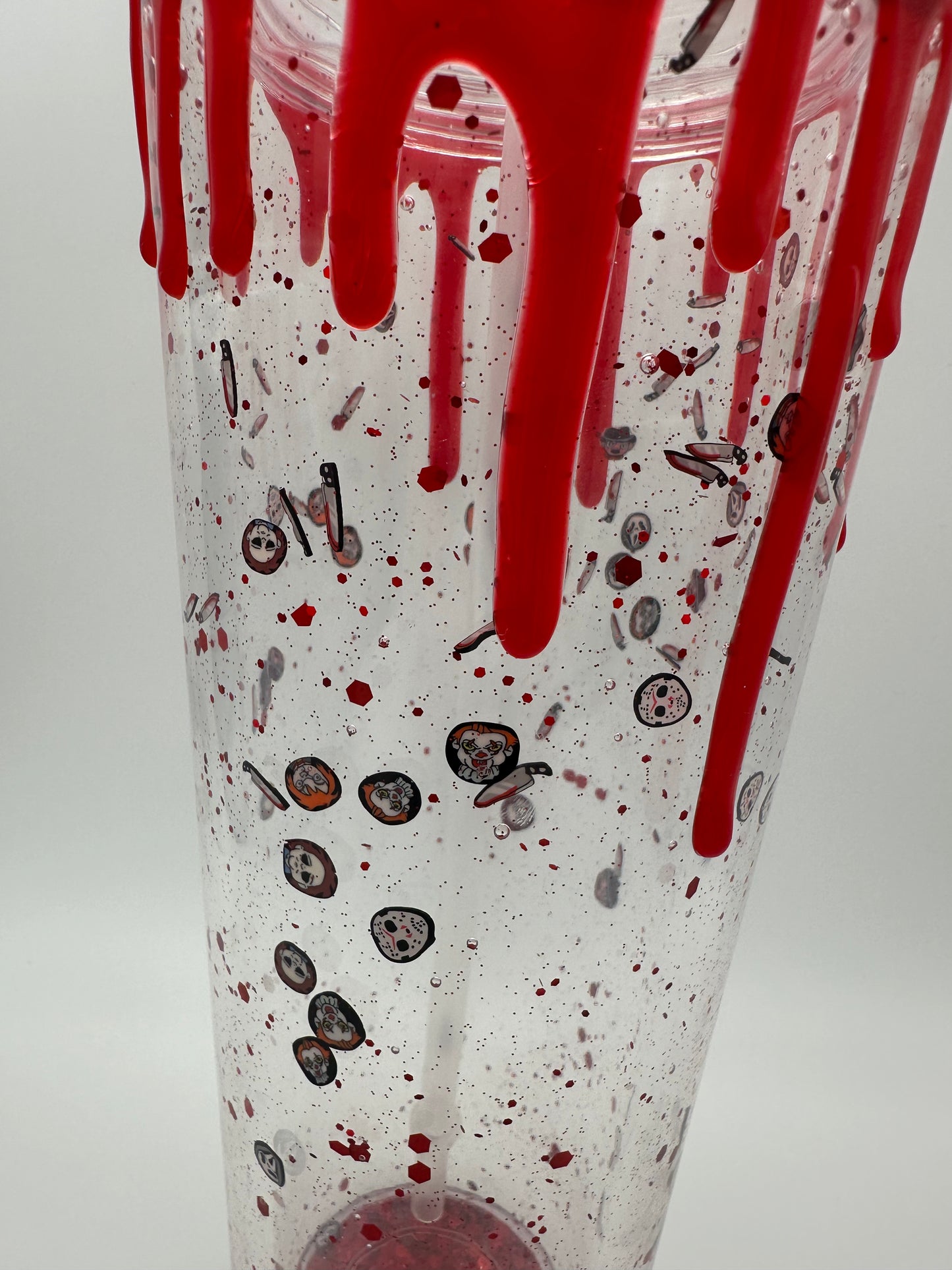 24 oz Halloween Drip Snow Globe Cup - Plastic