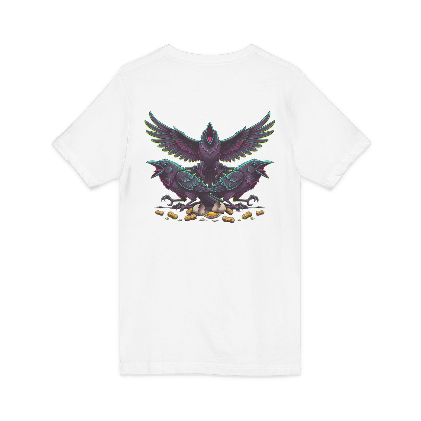 Crazy Crow Lady Tee | Crow Graphic V-neck Shirt
