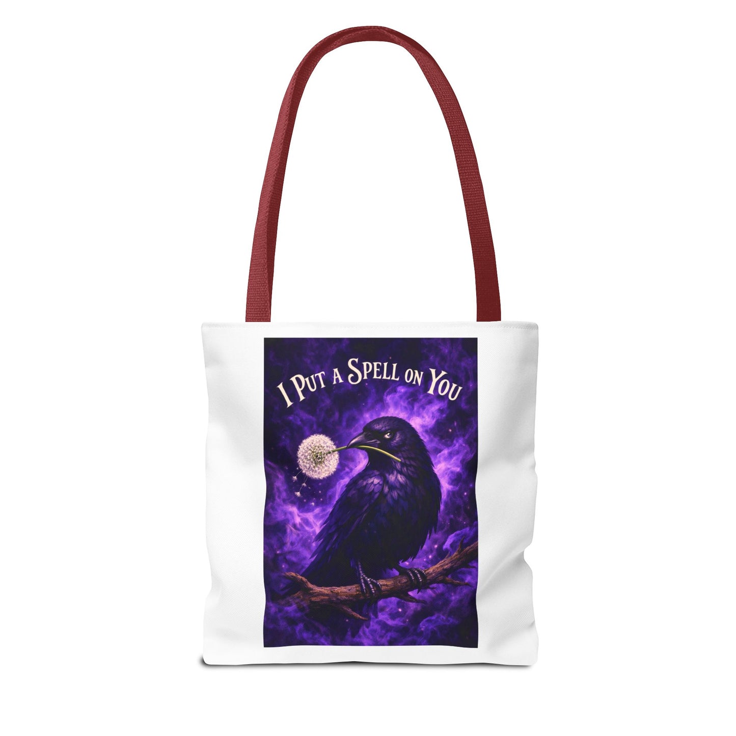Witchy Crow Tote Bag — "I Put a Spell on You" Gothic Raven AOP Tote