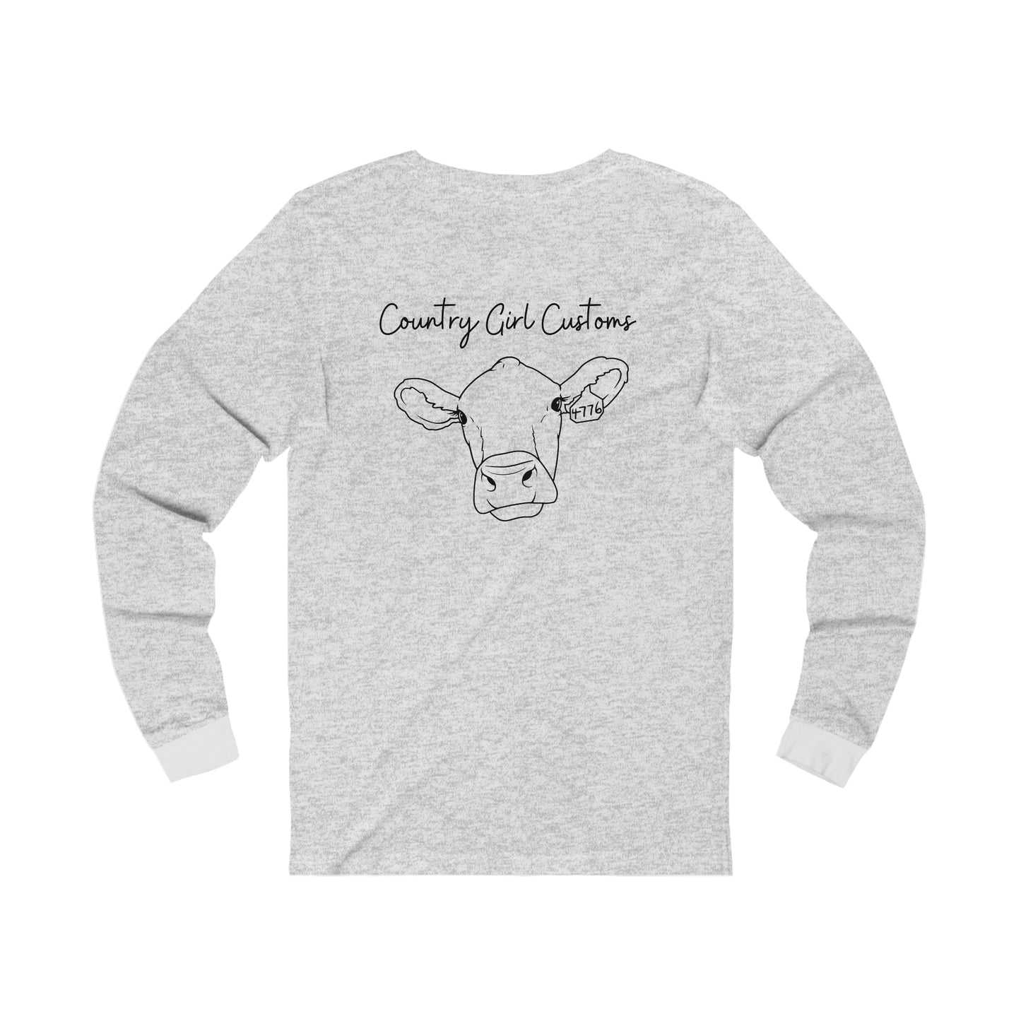 Mamma Cow Country Girl Customs Unisex Jersey Long Sleeve Tee