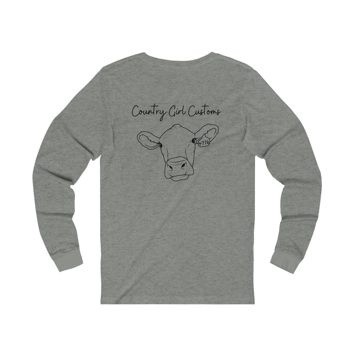 Mamma Cow Country Girl Customs Unisex Jersey Long Sleeve Tee