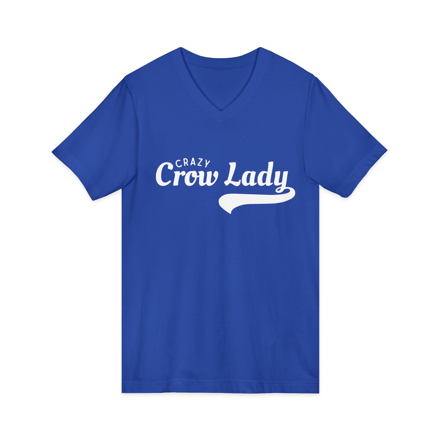 Crazy Crow Lady Tee | Crow Graphic V-neck Shirt