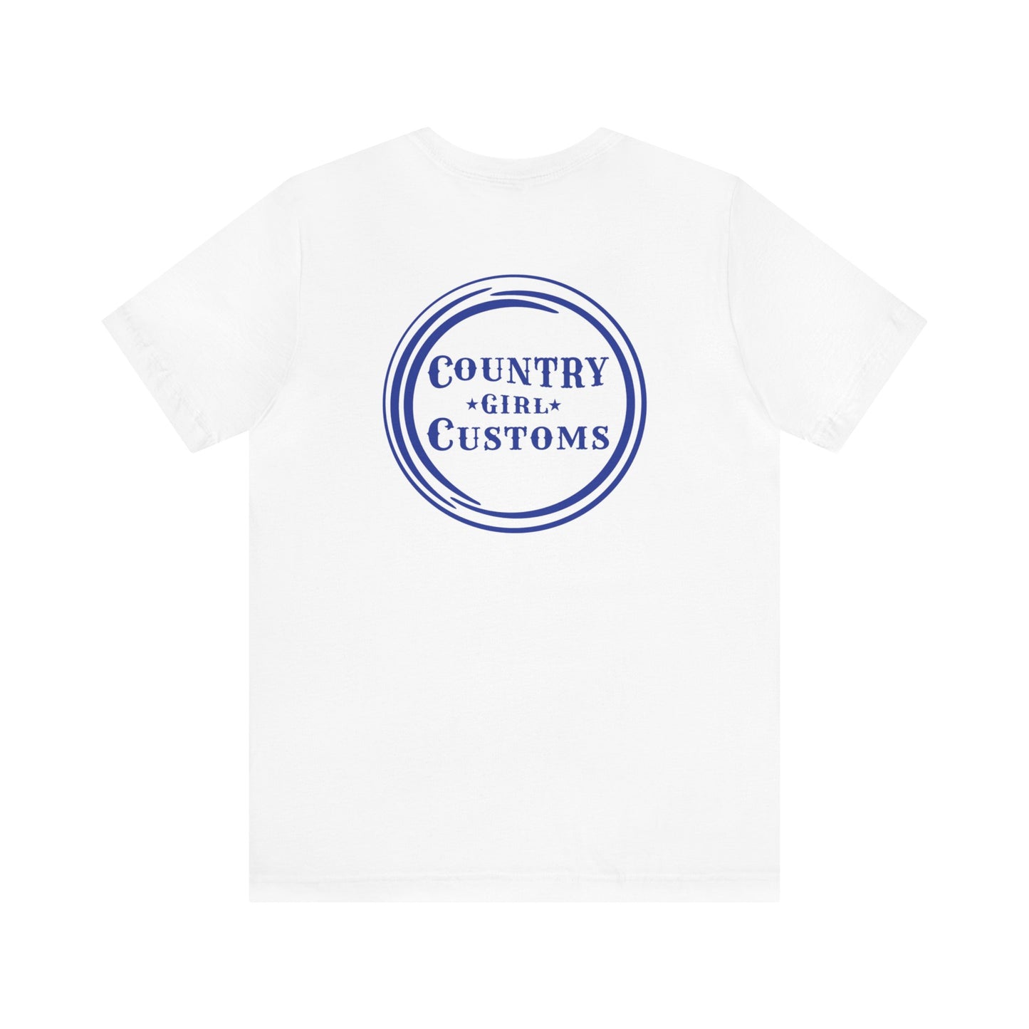 Country Girl Customs T-shirt with Mamma Cow outline
