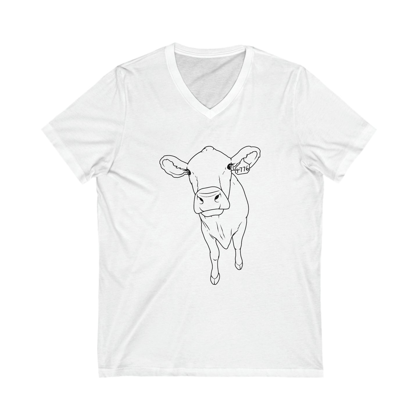 Unisex Jersey Short Sleeve V-Neck Tee