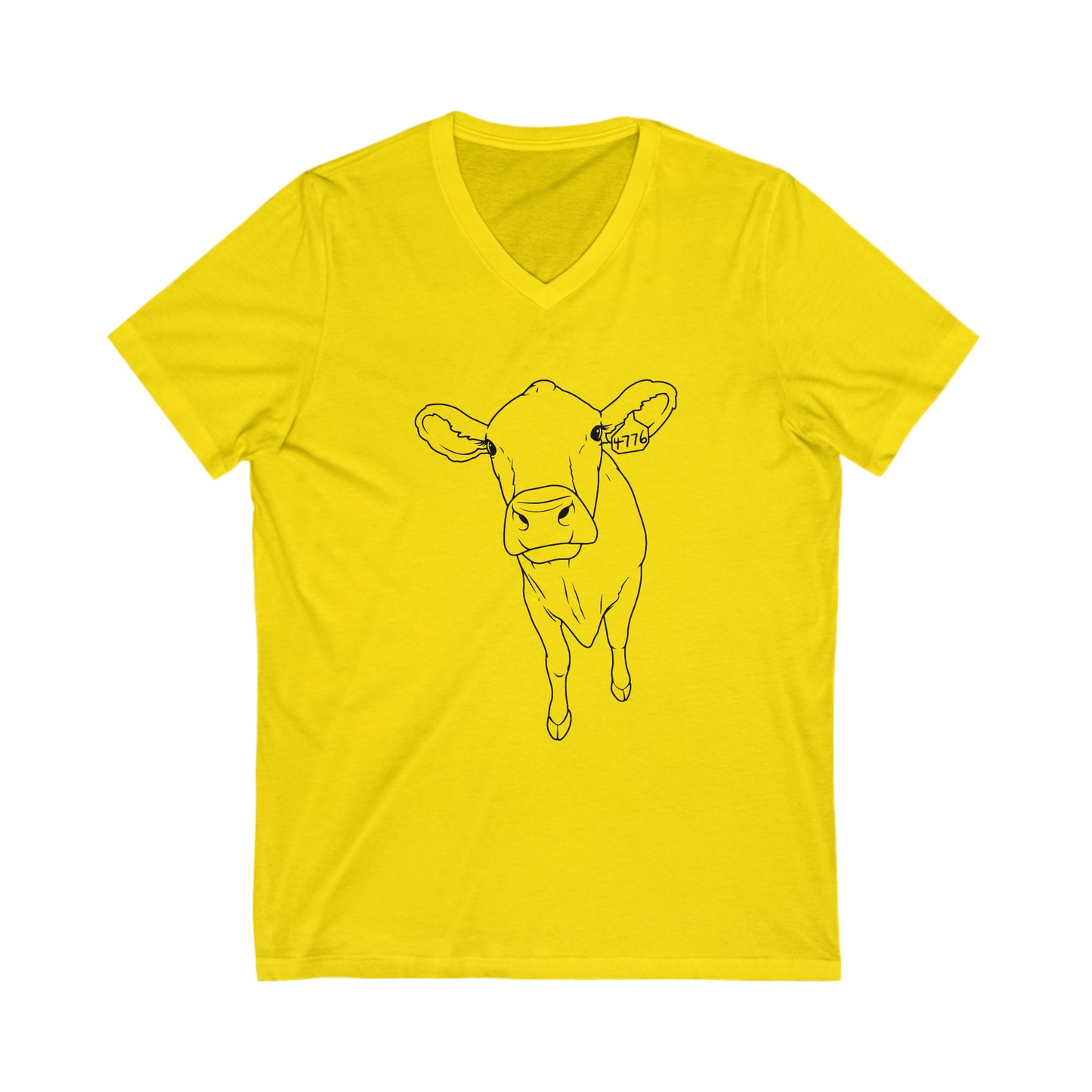 Unisex Jersey Short Sleeve V-Neck Tee
