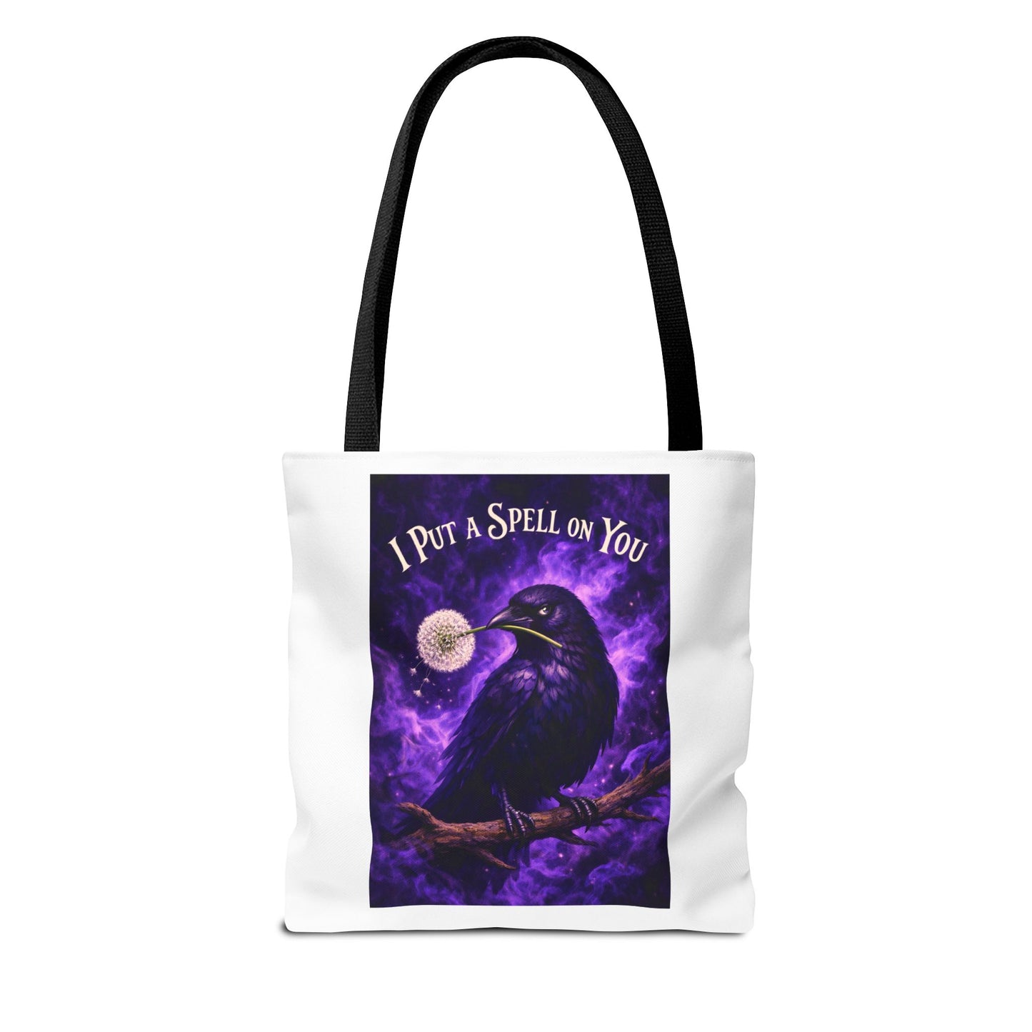 Witchy Crow Tote Bag — "I Put a Spell on You" Gothic Raven AOP Tote