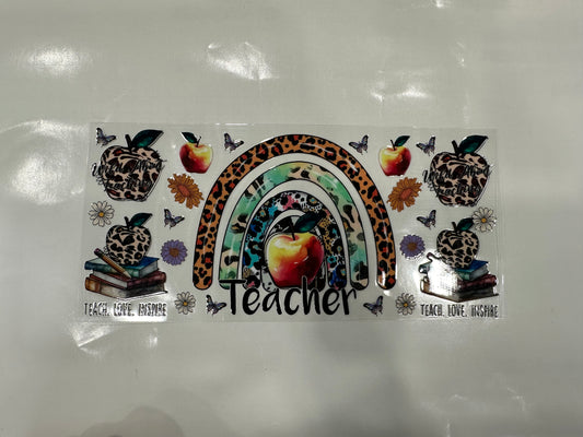 #184 - teacher rainbow leopard