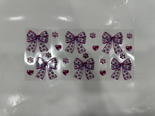 #223 - paw print bows large