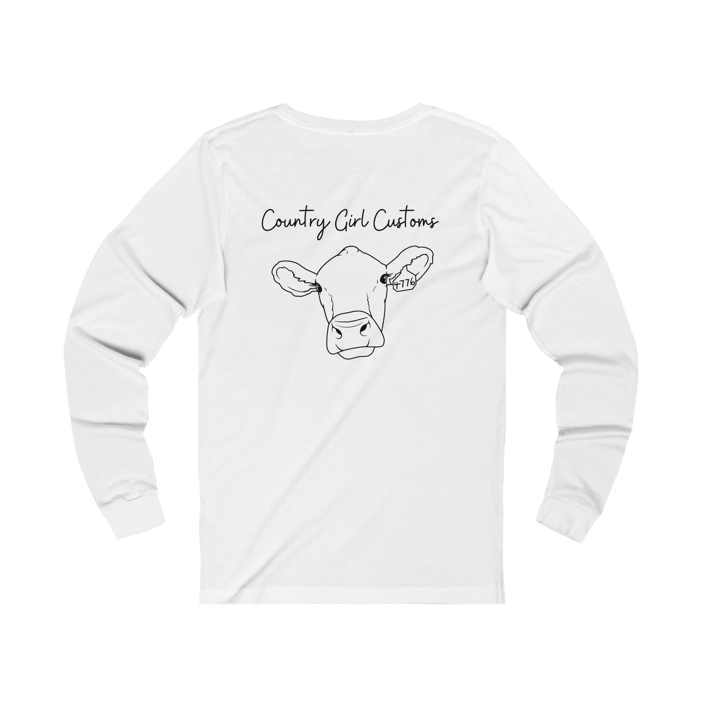 Mamma Cow Country Girl Customs Unisex Jersey Long Sleeve Tee