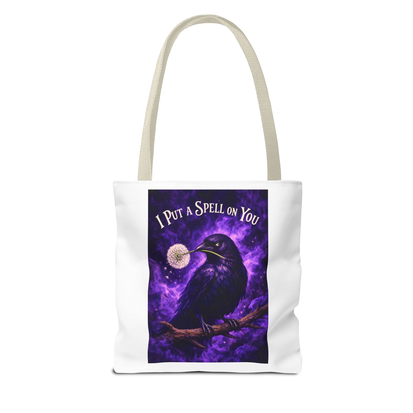 Witchy Crow Tote Bag — "I Put a Spell on You" Gothic Raven AOP Tote