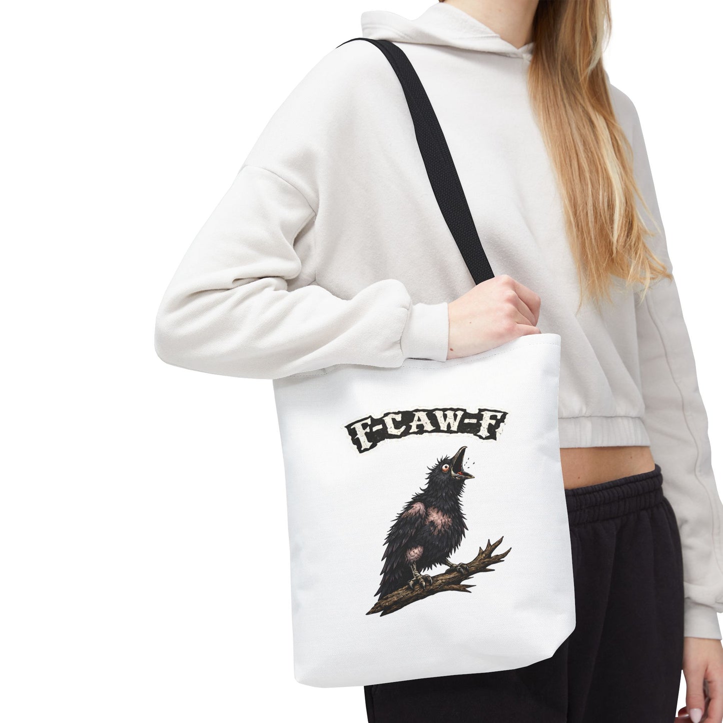 Witchy Crow Tote Bag — "I Put a Spell on You" Gothic Raven AOP Tote