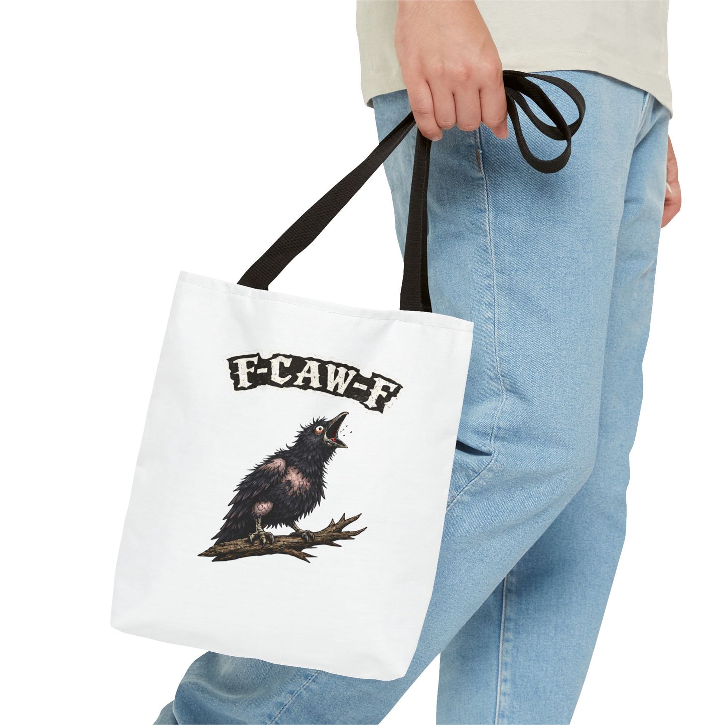 Witchy Crow Tote Bag — "I Put a Spell on You" Gothic Raven AOP Tote