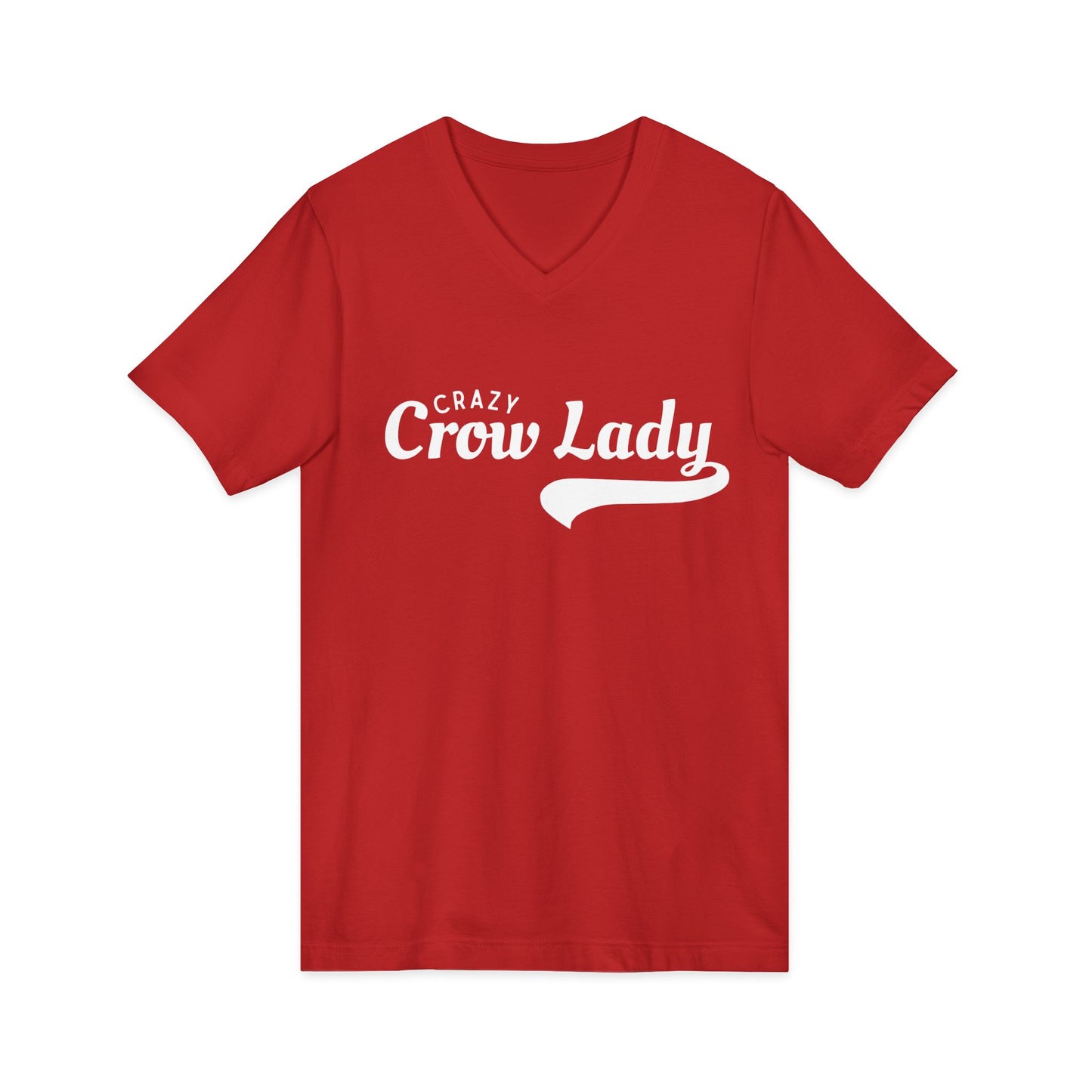 Crazy Crow Lady Tee | Crow Graphic V-neck Shirt