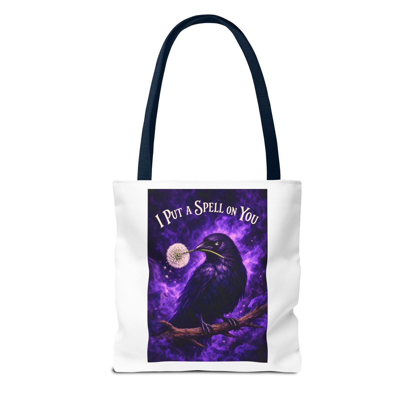Witchy Crow Tote Bag — "I Put a Spell on You" Gothic Raven AOP Tote