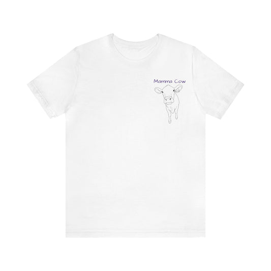 Country Girl Customs T-shirt with Mamma Cow outline