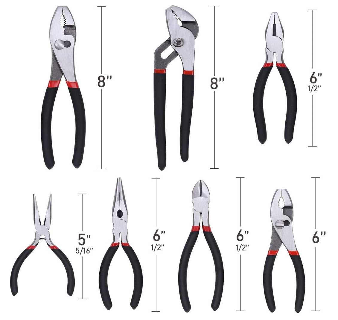 glitter plier 7 piece utility plier set