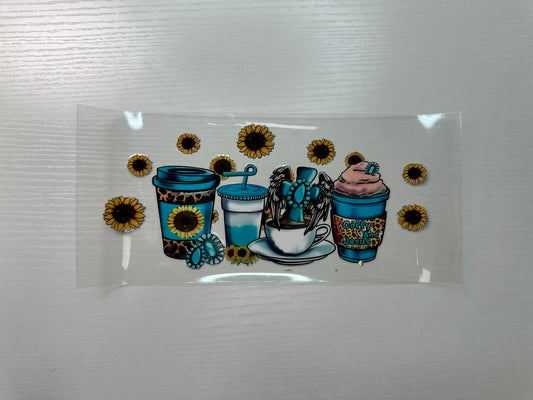 #T5 - coffee, sunflowers, turquoise