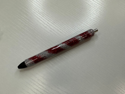 Pre-made OOPSIE Glitter Pen - candy cane