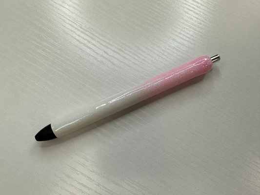 Pre-made OOPSIE Glitter Pen - light pink/white hombre