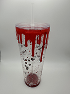 24 oz Halloween Drip Snow Globe Cup - Plastic